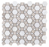 Planet Loft Polished Circular Marble Mosaic Tile