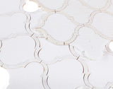 Grace Pearl Thassos New Arabesque Waterjet Mosaic Wall Tile