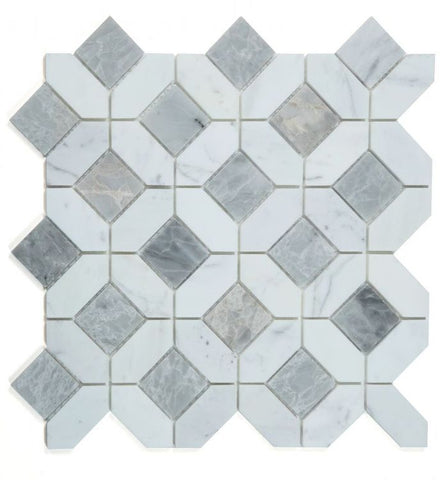 Luna Dawn Polished Octagon Marble Mosaic Tile