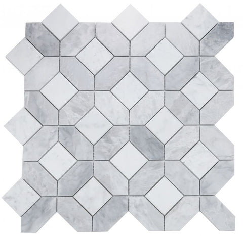 Luna Dusk Polished Octagon Marble Mosaic Tile