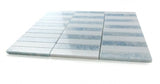 Groove Crystal Ocean Polished Linear Marble Mosaic Tile