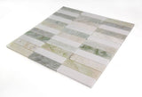 Groove Green Polished Linear Marble Mosaic Tile