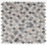 Rain Beach Polished Arabesque Marble Mosaic Tile