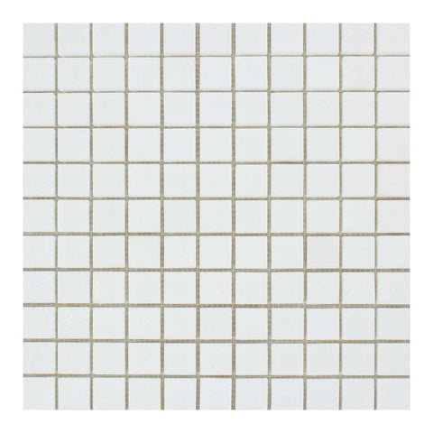 1 X 1 Thassos White Marble Polished Mosaic Tile