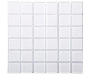 2 X 2 White Glass Mosaic Tile