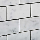 2 X 4 Carrara White Marble Polished Brick Mosaic Tile