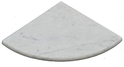 Carrara White Marble Shower Corner Shelf - Honed
