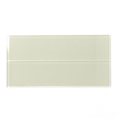 3 X 12 Cream Beige Glass Subway Tile - Rainbow Series