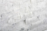 1 X 2 Carrara White Marble Split-Faced Mosaic Tile