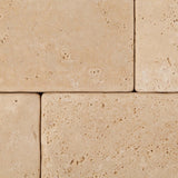 3 X 6 Ivory Travertine Tumbled Subway Brick Field Tile