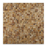 1 X 1 Scabos Travertine Split-Faced Mosaic Tile
