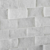 1 X 2 Carrara White Marble Split-Faced Mosaic Tile