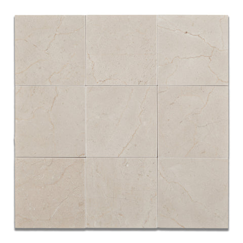 4 X 4 Crema Marfil Marble Polished Field Tile