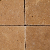 4 X 4 Noce Travertine Tumbled Field Tile