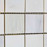 2 X 2 Oriental White / Asian Statuary Marble Honed Mosaic Tile