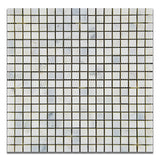 5/8 X 5/8 Oriental White / Asian Statuary Marble Polished Mosaic Tile