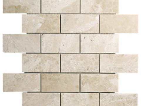 2 X 4 Diano Royal ( Queen Beige ) Marble Polished Mosaic Tile