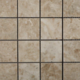 2 X 2 Cappuccino Marble Polished Mosaic Tile