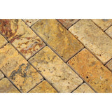 2 X 4 Scabos Travertine Tumbled Brick Mosaic Tile