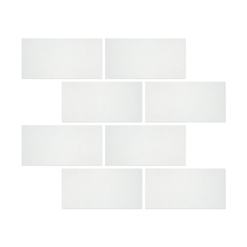 6 X 12 Thassos White Marble Honed Subway Brick Field Tile
