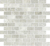 1 X 2 Tundra Gray (Atlantic Gray) Marble Honed Brick Mosaic Tile