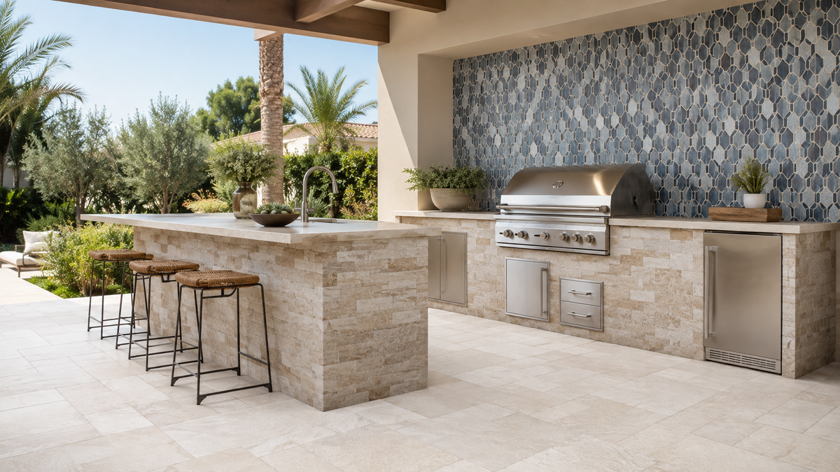 Best Tile for an Outdoor Kitchen: A Complete Guide for Floors, Backsplashes and Grill Walls