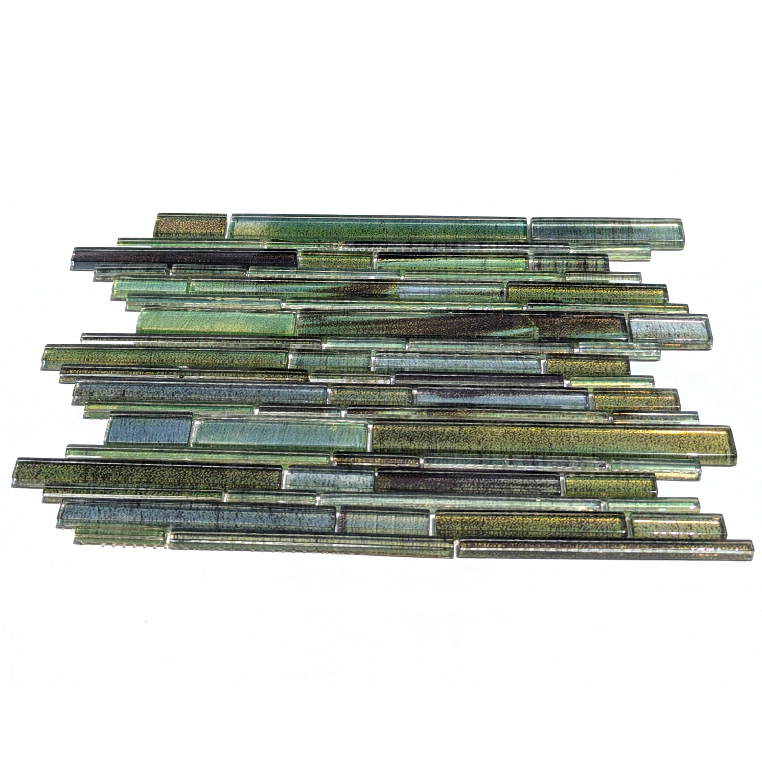 Horizon Zodiac Peridot Linear Glass Mosaic Tile Horizon Zodiac Peridot Linear Glass Mosaic Tile - American Tile Depot