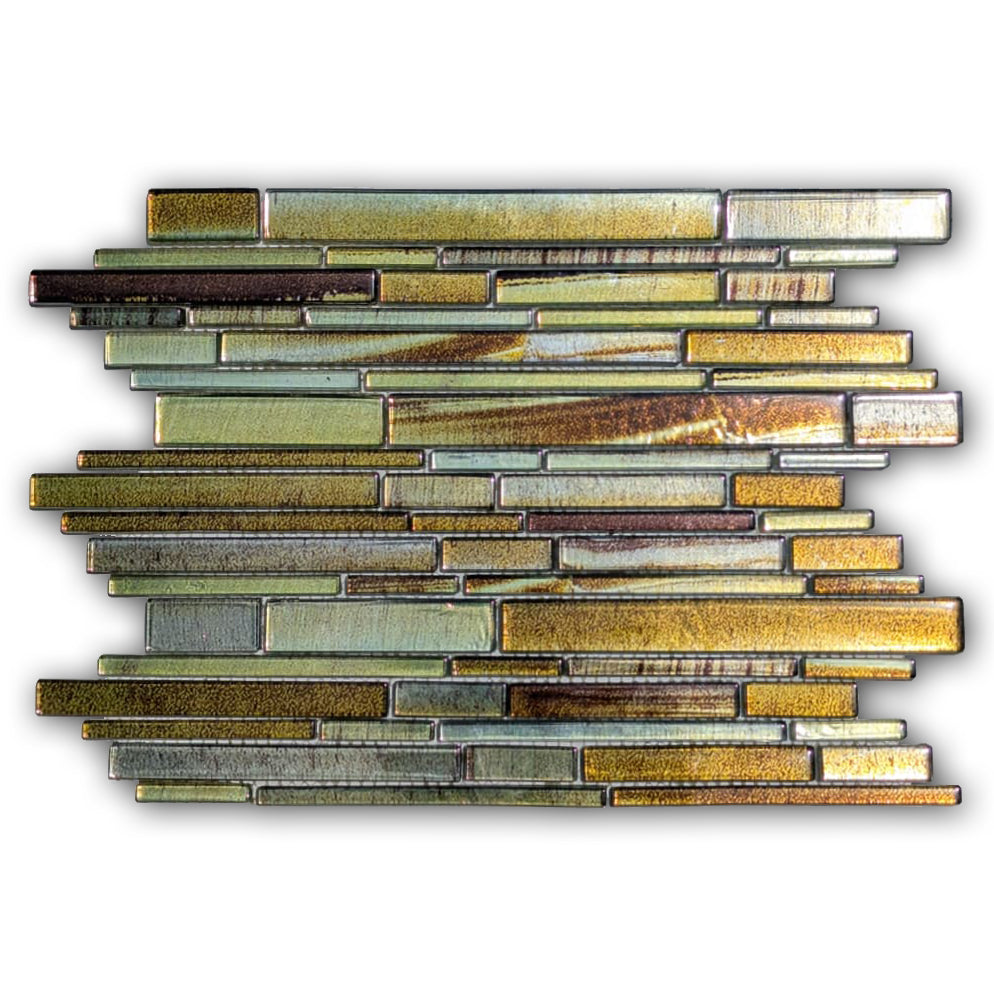 Horizon Zodiac Peridot Linear Glass Mosaic Tile Horizon Zodiac Peridot Linear Glass Mosaic Tile - American Tile Depot