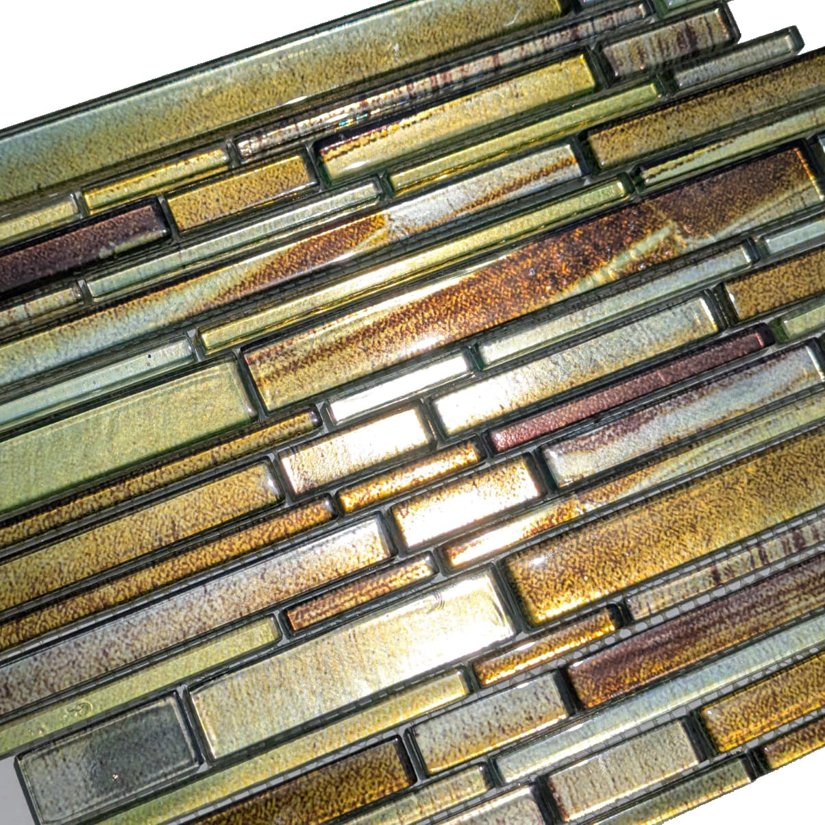 Horizon Zodiac Peridot Linear Glass Mosaic Tile Horizon Zodiac Peridot Linear Glass Mosaic Tile - American Tile Depot