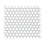 1" Array White Matte Hexagon Porcelain Mosaic Tile 1" Array White Matte Hexagon Porcelain Mosaic Tile - American Tile Depot