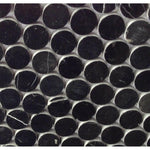 1" Black Marquina Marble Polished Penny Round Mosaic Tile 1" Black Marquina Marble Polished Penny Round Mosaic Tile - American Tile Depot