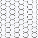 1" Cerelia White Matte Hexagon Porcelain Mosaic Tile 1" Cerelia White Matte Hexagon Porcelain Mosaic Tile - American Tile Depot