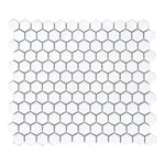 1" Cerelia White Matte Hexagon Porcelain Mosaic Tile 1" Cerelia White Matte Hexagon Porcelain Mosaic Tile - American Tile Depot
