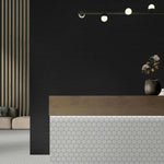 1" Array Black Porcelain Square Matte Mosaic Tile-American Tile Depot