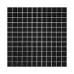 1" Array Black Porcelain Square Matte Mosaic Tile-American Tile Depot