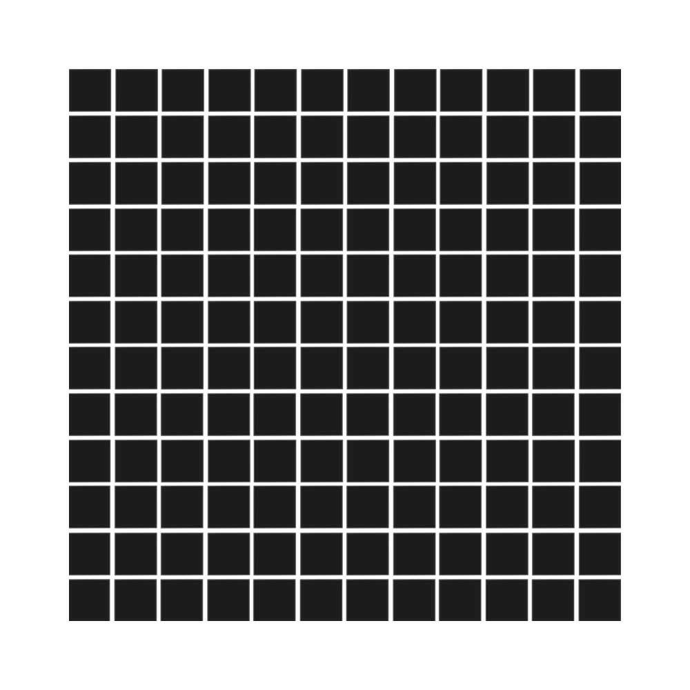 1" Array Black Porcelain Square Matte Mosaic Tile-American Tile Depot