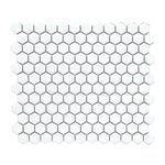 1" Array White Matte Hexagon Porcelain Mosaic Tile 1" Array White Matte Hexagon Porcelain Mosaic Tile - American Tile Depot