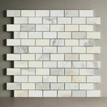 1 X 2 Calacatta Gold Marble Honed Brick Mosaic Tile-American Tile Depot