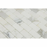 1 X 2 Calacatta Gold Marble Honed Brick Mosaic Tile-American Tile Depot