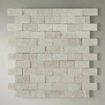1 X 2 Crema Marfil Marble Split-Faced Mosaic Tile-American Tile Depot