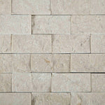 1 X 2 Crema Marfil Marble Split-Faced Mosaic Tile-American Tile Depot