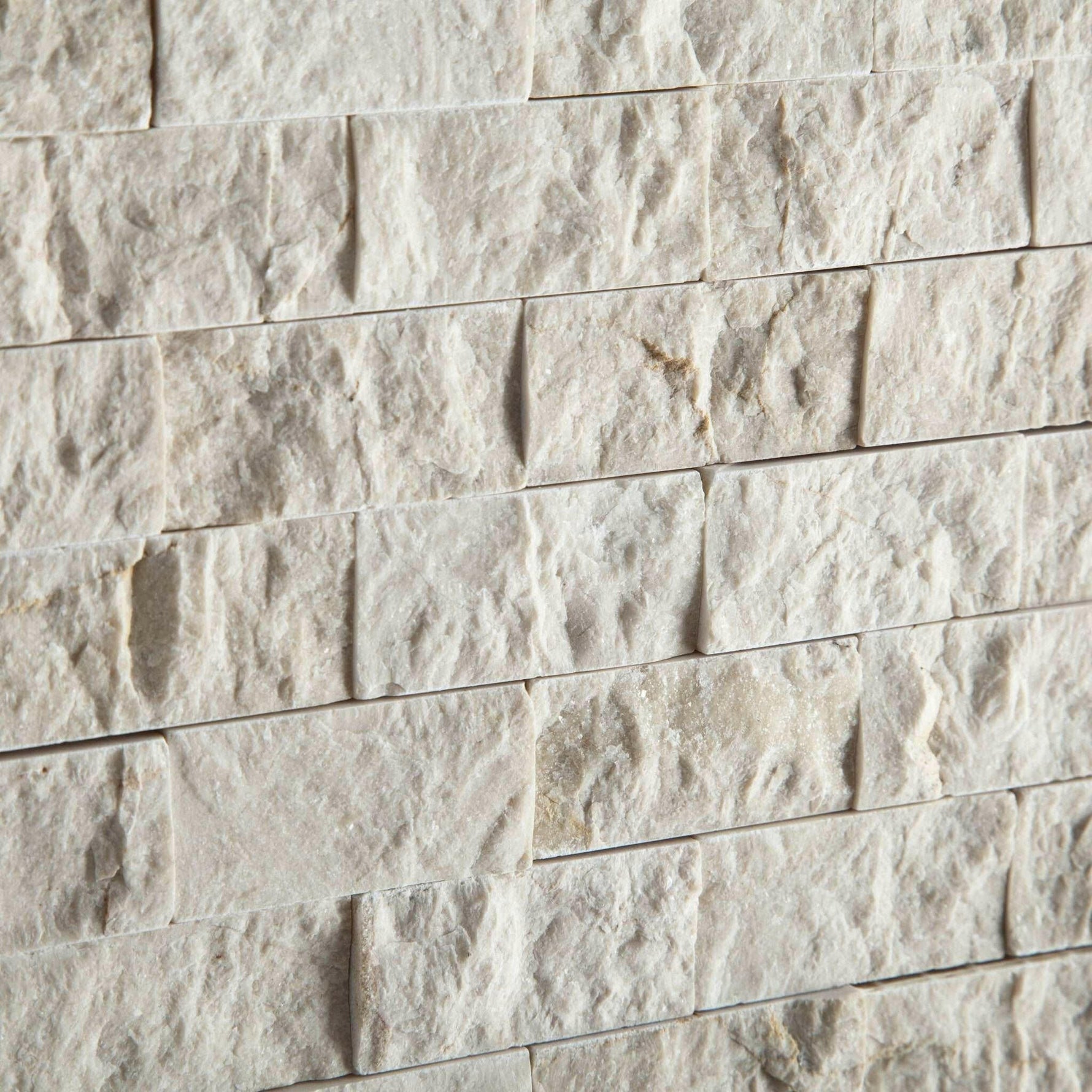1 X 2 Crema Marfil Marble Split-Faced Mosaic Tile-American Tile Depot