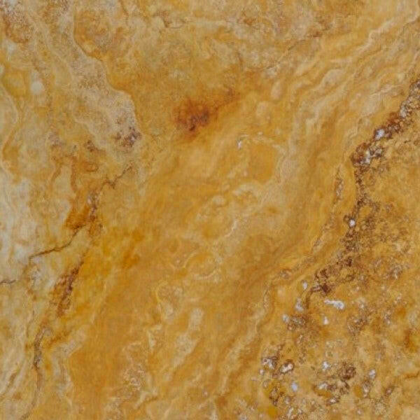 12x12 Gold / Yellow Travertine Filled & Honed Tile