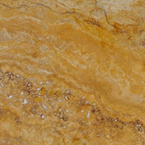 12x12 Gold / Yellow Travertine Filled & Honed Tile