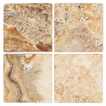 12x12 Antico Onyx Travertine Tumbled Tile - American Tile Depot