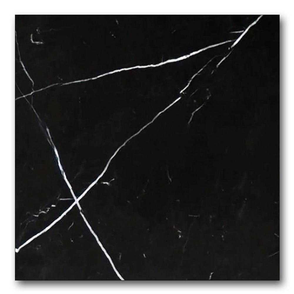 12x12 Black Marquina Marble Honed Tile 12x12 Black Marquina Marble Honed Tile - American Tile Depot