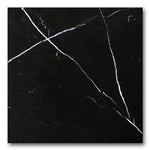 12x12 Black Marquina Marble Honed Tile 12x12 Black Marquina Marble Honed Tile - American Tile Depot