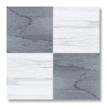 12x12 Checkerboard Tile - Bardiglio Imperiale & Bianco Dolomite Polished Marble - American Tile Depot