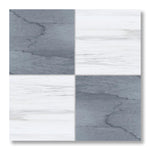 12x12 Checkerboard Tile - Bardiglio Imperiale & Bianco Dolomite Polished Marble - American Tile Depot