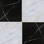 12x12 Checkerboard Tile - Black Marquina & Asian Statuary Honed Marble 12x12 Checkerboard Tile - Black Marquina & Asian Statuary Honed Marble - American Tile Depot
